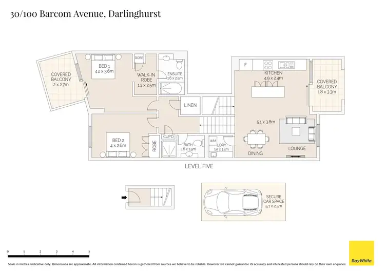 Floorplan of Homely apartment listing, 30/100 Barcom Avenue, Darlinghurst NSW 2010