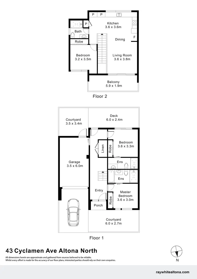 Floorplan of Homely townhouse listing, 43 Cyclamen Avenue, Altona North VIC 3025