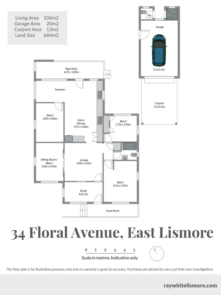 Floorplan of Homely house listing, 34 Floral Avenue, East Lismore NSW 2480