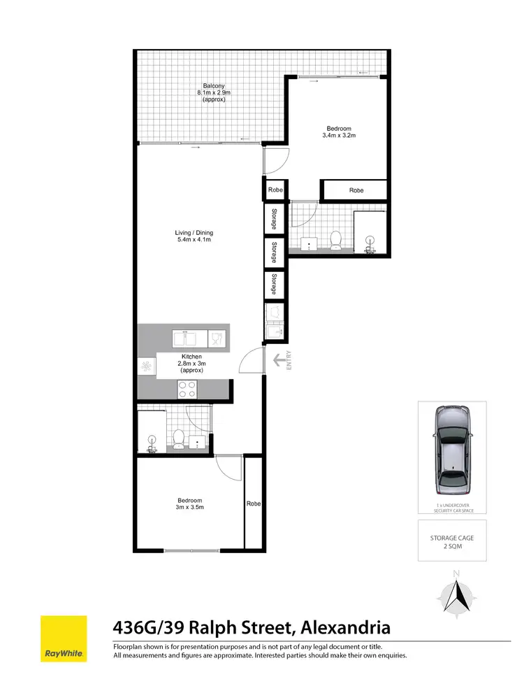 Floorplan of Homely apartment listing, 436G/39 Ralph Street, Alexandria NSW 2015