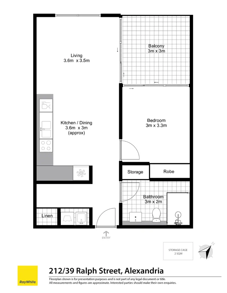 Floorplan of Homely apartment listing, 212B/39 Ralph Street, Alexandria NSW 2015