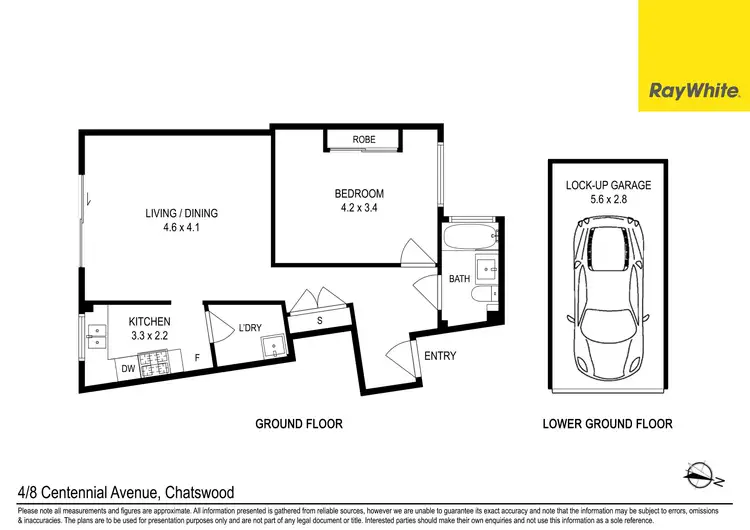 Floorplan of Homely unit listing, 4/8 Centennial Avenue, Chatswood NSW 2067