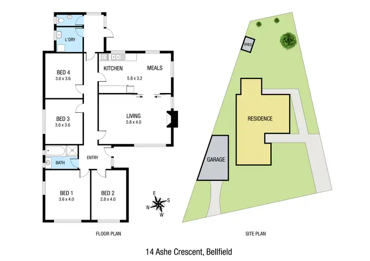 Floorplan of Homely house listing, 14 Ashe Crescent, Bellfield VIC 3081