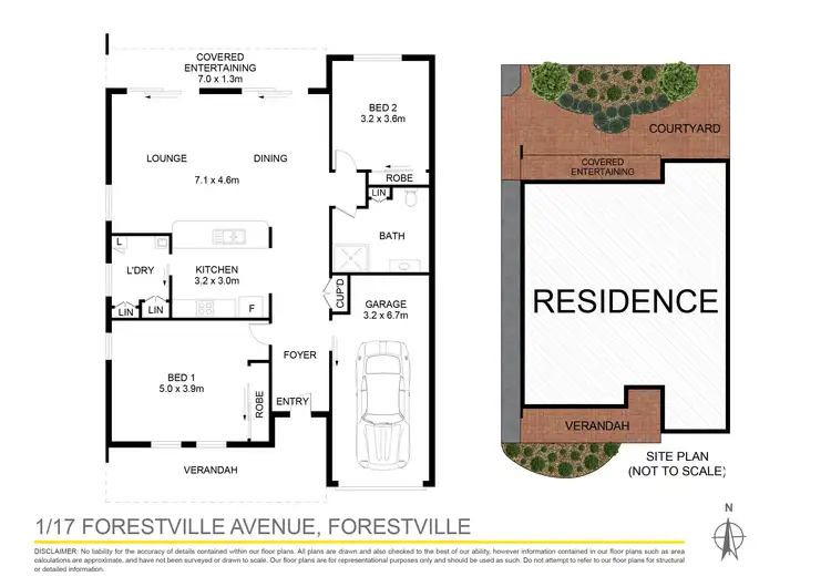 Floorplan of Homely villa listing, 1/17 Forestville Avenue, Forestville NSW 2087
