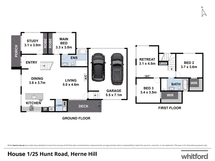 Floorplan of Homely townhouse listing, 1/25 Hunt Road, Herne Hill VIC 3218