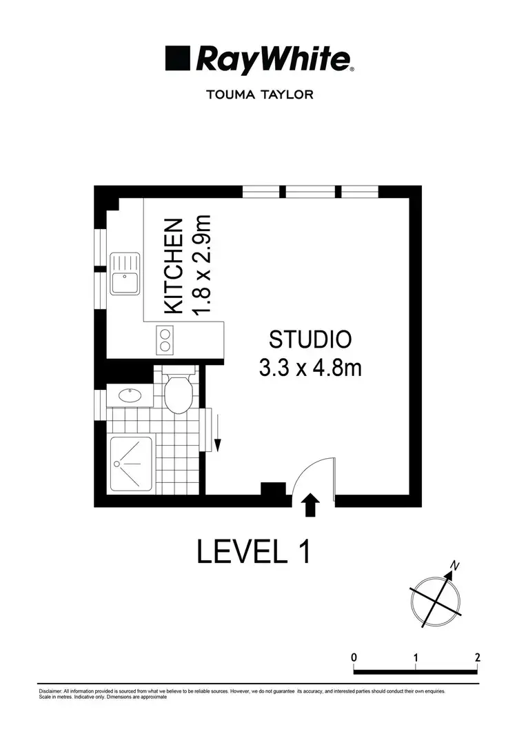 Floorplan of Homely studio listing, 13/27 Ithaca Road, Elizabeth Bay NSW 2011