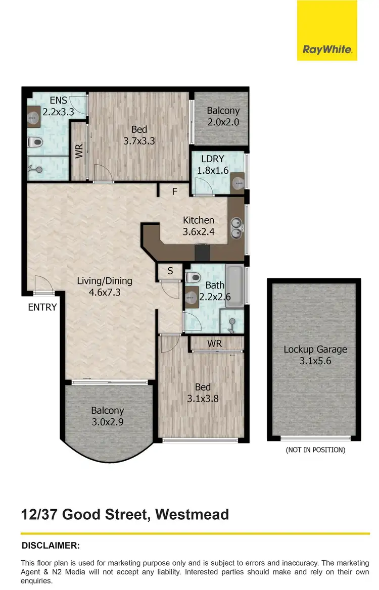 Floorplan of Homely apartment listing, 12/37-43 Good Street, Westmead NSW 2145