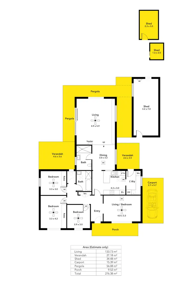Floorplan of Homely house listing, 14 Downer Street, Plympton Park SA 5038