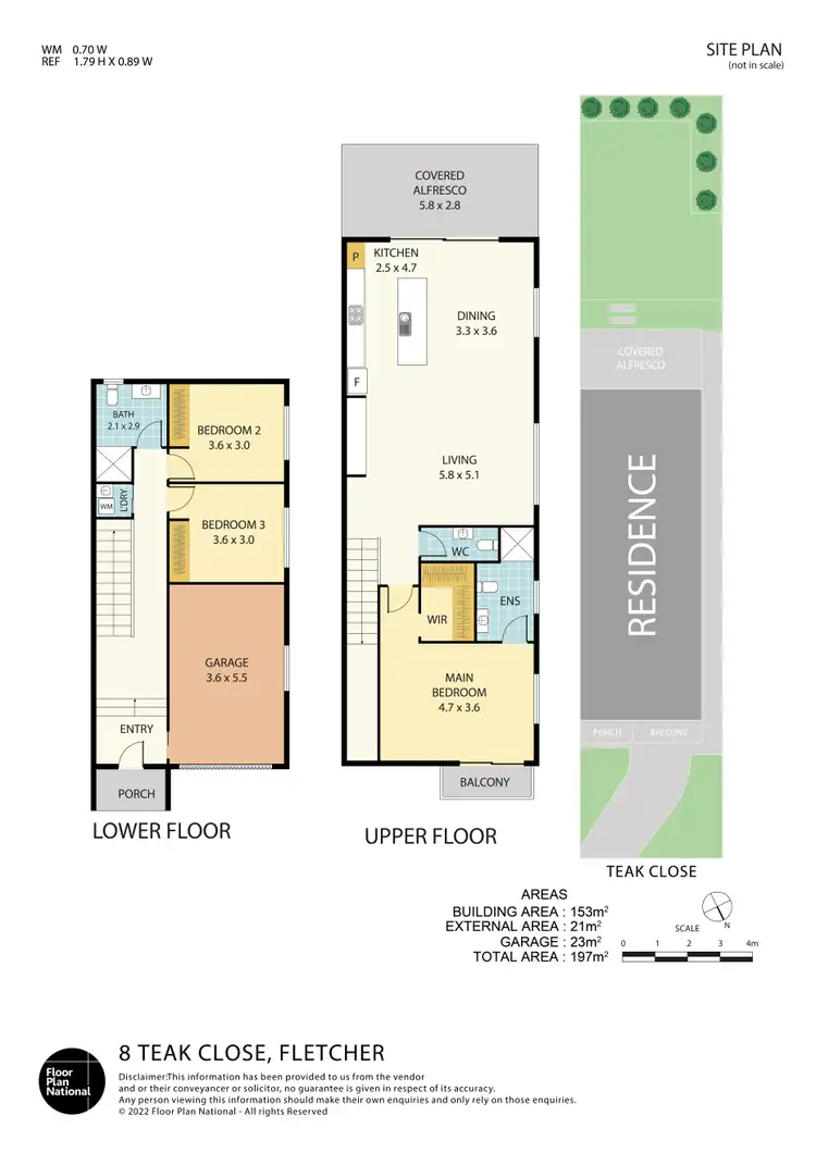 Floorplan of Homely townhouse listing, 8 Teak Close, Fletcher NSW 2287