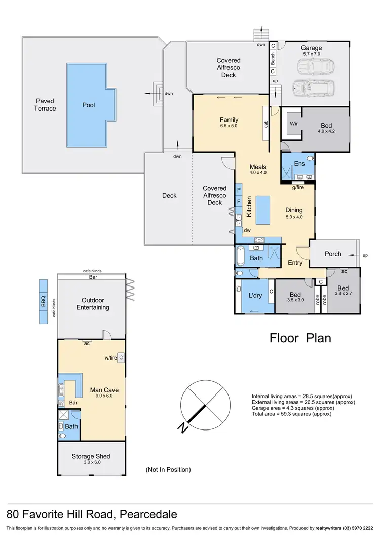 Floorplan of Homely house listing, 80 Favorite Hill Road, Pearcedale VIC 3912