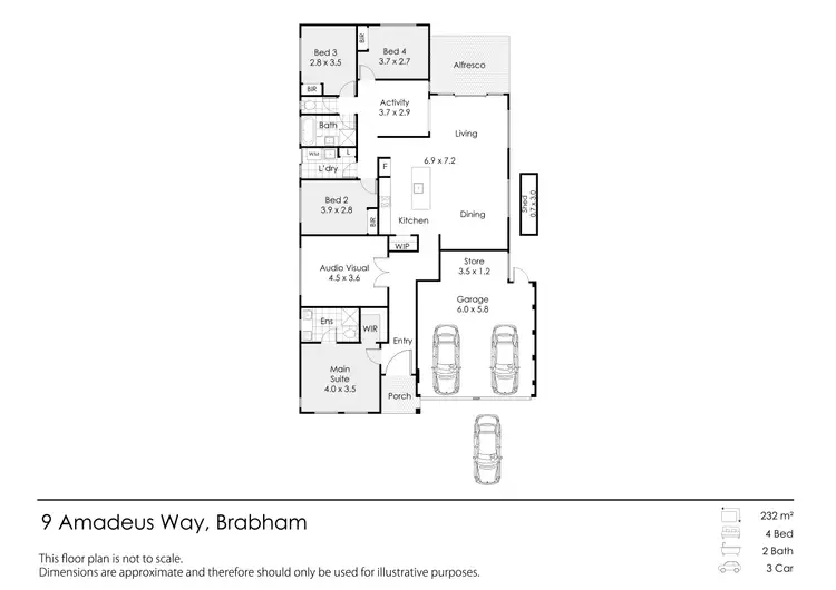 Floorplan of Homely house listing, 9 Amadeus Way, Brabham WA 6055