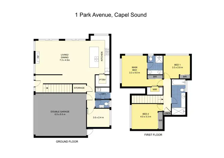 Floorplan of Homely townhouse listing, 1 Park Avenue, Capel Sound VIC 3940