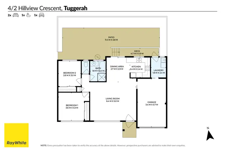 Floorplan of Homely villa listing, 4/2 Hillview Crescent, Tuggerah NSW 2259