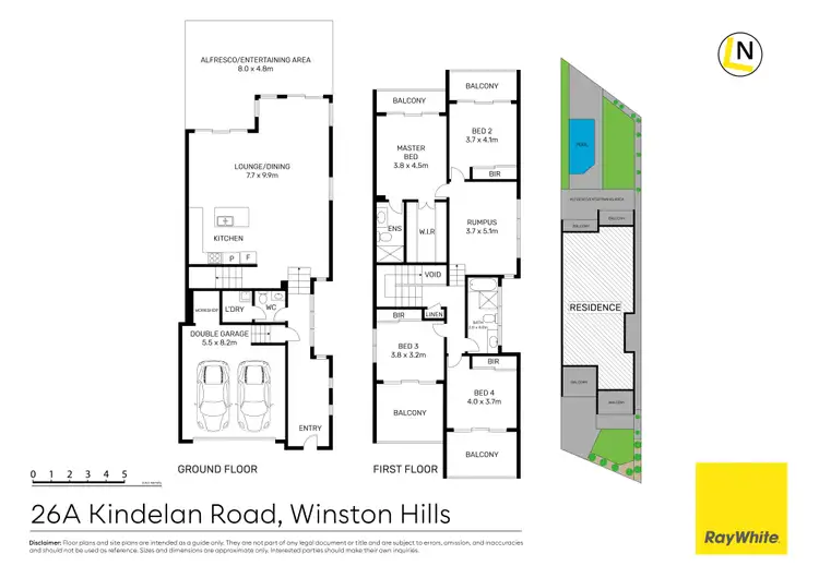 Floorplan of Homely semi-detached listing, 26A Kindelan Road, Winston Hills NSW 2153