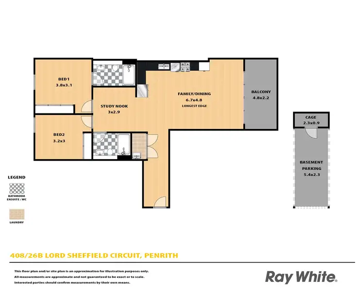 Floorplan of Homely apartment listing, 408/26B Lord Sheffield Circuit, Penrith NSW 2750