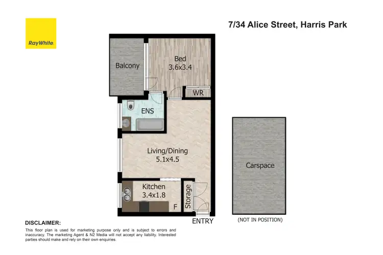 Floorplan of Homely unit listing, 7/34 Alice Street, Harris Park NSW 2150