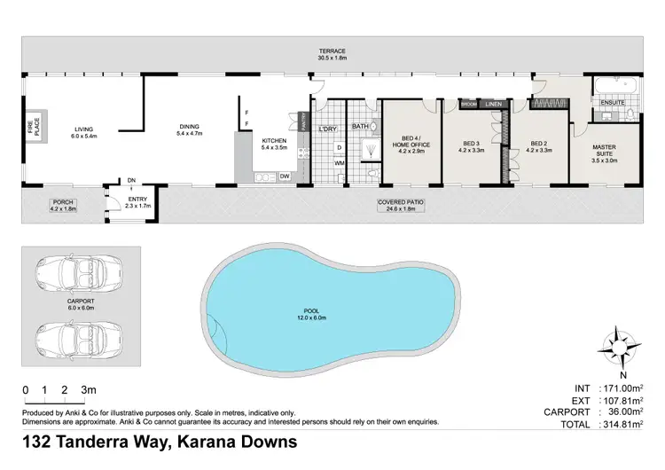 Floorplan of Homely rural property listing, 132 Tanderra Way, Karana Downs QLD 4306