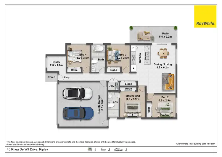 Floorplan of Homely house listing, 45 Rhea De Wit Drive, Ripley QLD 4306