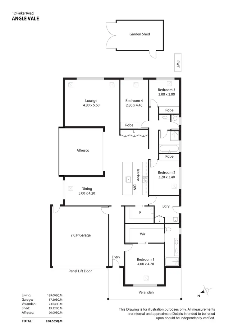 Floorplan of Homely house listing, 12 Parker Road, Angle Vale SA 5117