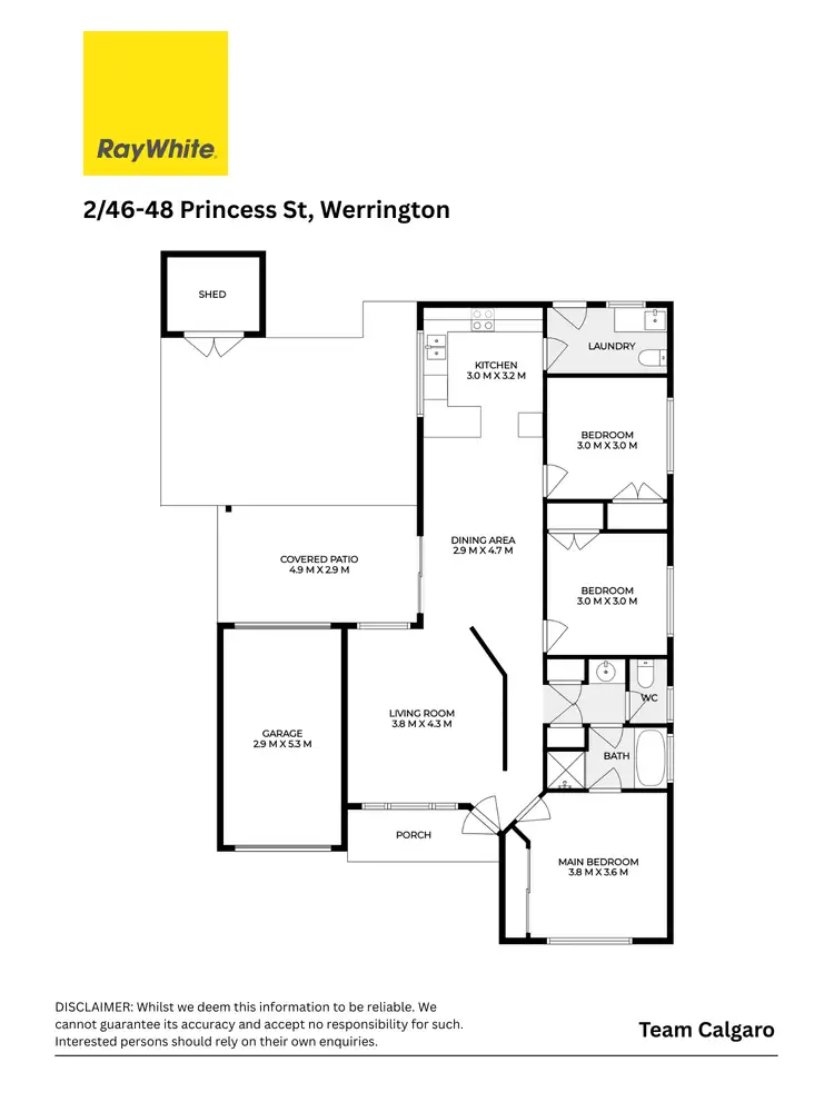 Floorplan of Homely villa listing, 2/46-48 Princess Street, Werrington NSW 2747