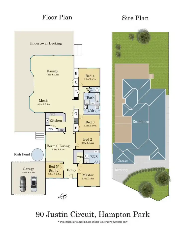 Floorplan of Homely house listing, 90 Justin Circuit, Hampton Park VIC 3976