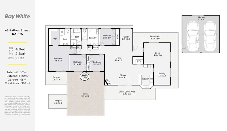 Floorplan of Homely house listing, 45 Balfour Street, Darra QLD 4076