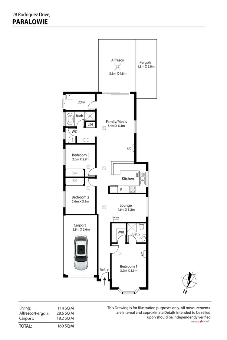 Floorplan of Homely house listing, 28 Rodriguez Drive, Paralowie SA 5108