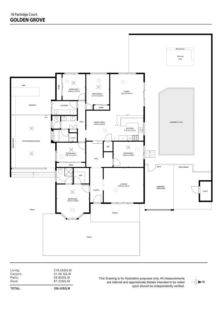 Floorplan of Homely house listing, 18 Partridge Court, Golden Grove SA 5125