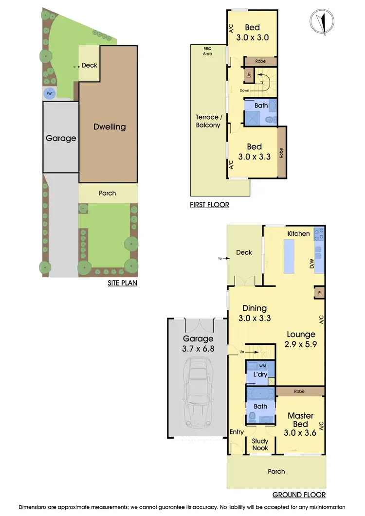 Floorplan of Homely townhouse listing, 4B Thompson Street, Clayton VIC 3168