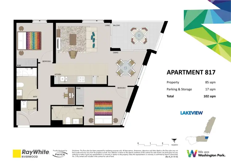Floorplan of Homely apartment listing, 817/5 Vermont Crescent, Riverwood NSW 2210