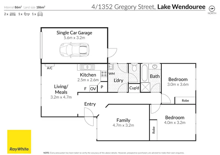 Floorplan of Homely house listing, 4/1352 Gregory Street, Lake Wendouree VIC 3350