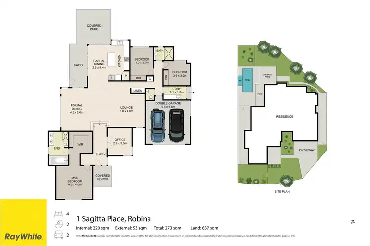 Floorplan of Homely house listing, 1 Sagitta Place, Robina QLD 4226