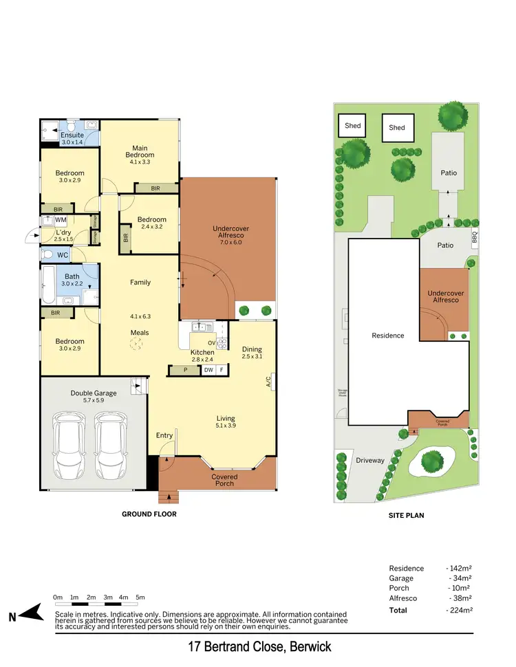 Floorplan of Homely house listing, 17 Bertrand Close, Berwick VIC 3806