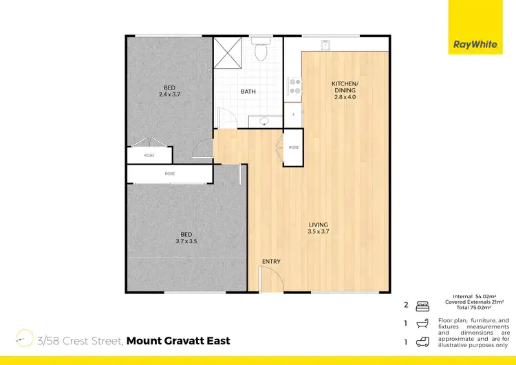 Floorplan of Homely apartment listing, 3/58 Crest Street, Mount Gravatt East QLD 4122