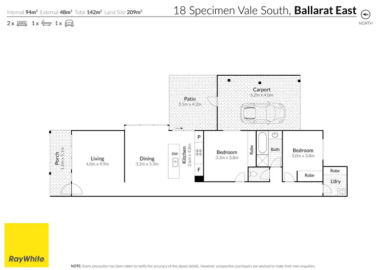 Floorplan of Homely house listing, 18 Specimen Vale South, Ballarat East VIC 3350