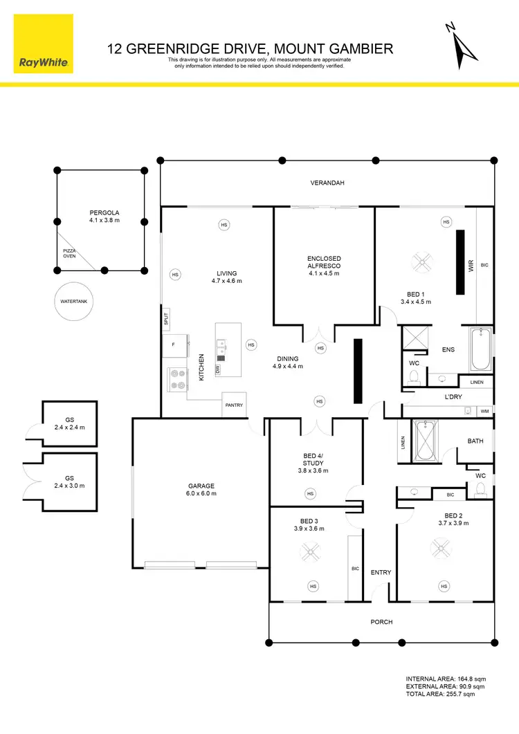 Floorplan of Homely house listing, 12 Greenridge Drive, Mount Gambier SA 5290