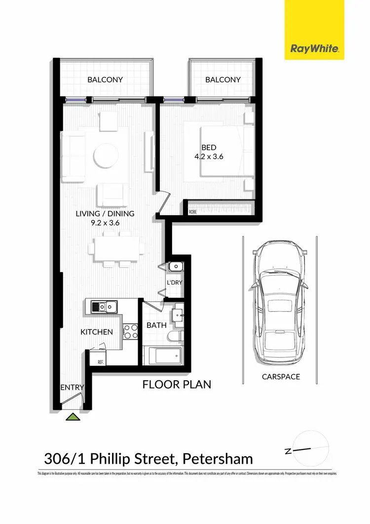 Floorplan of Homely apartment listing, 306/1 Phillip Street, Petersham NSW 2049