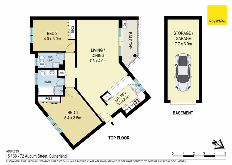 Floorplan of Homely apartment listing, 15/68-72 Auburn Street, Sutherland NSW 2232