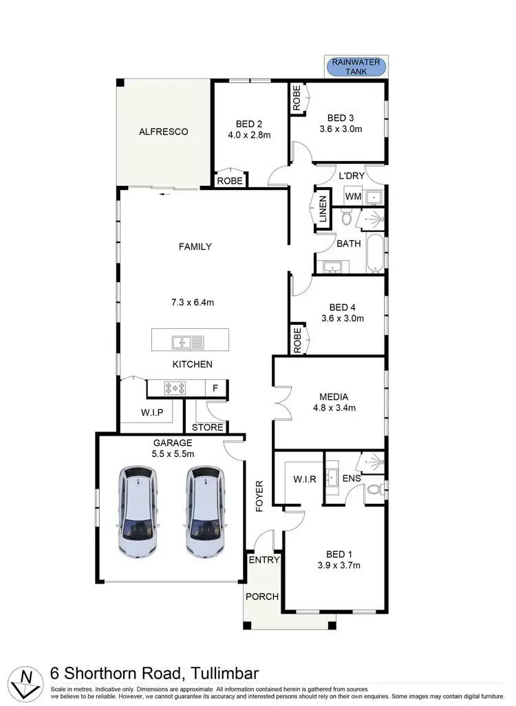 Floorplan of Homely house listing, 6 Shorthorn Road, Tullimbar NSW 2527