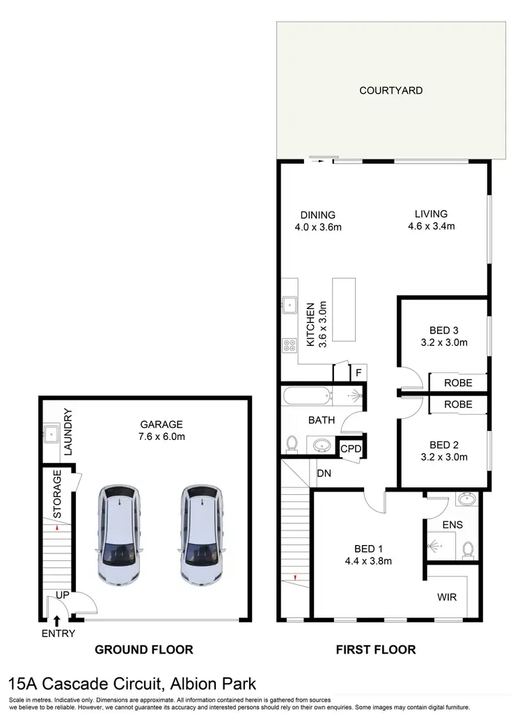 Floorplan of Homely townhouse listing, 15a Cascade Circuit, Albion Park NSW 2527