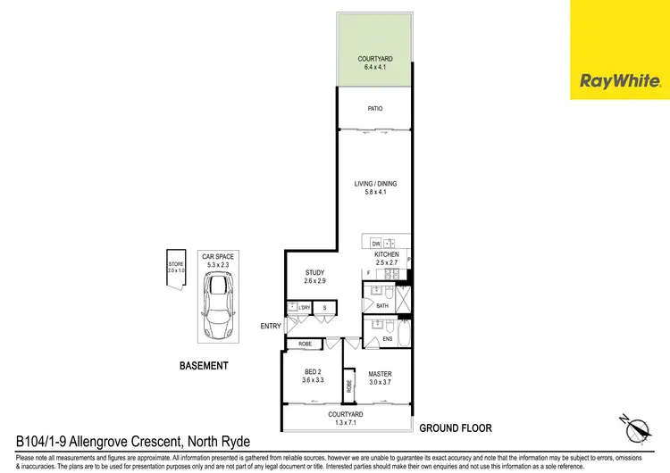 Floorplan of Homely unit listing, B104/1-9 Allengrove Crescent, North Ryde NSW 2113