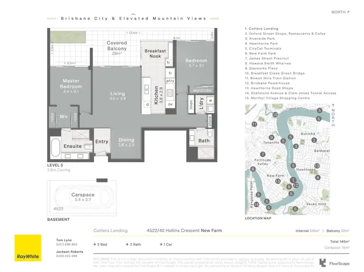 Floorplan of Homely apartment listing, 4522/40 Hollins Crescent, New Farm QLD 4005