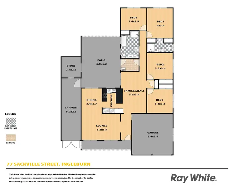 Floorplan of Homely house listing, 77 Sackville Street, Ingleburn NSW 2565