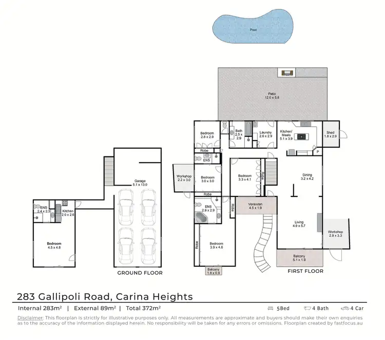 Floorplan of Homely house listing, 283 Gallipoli Road, Carina Heights QLD 4152