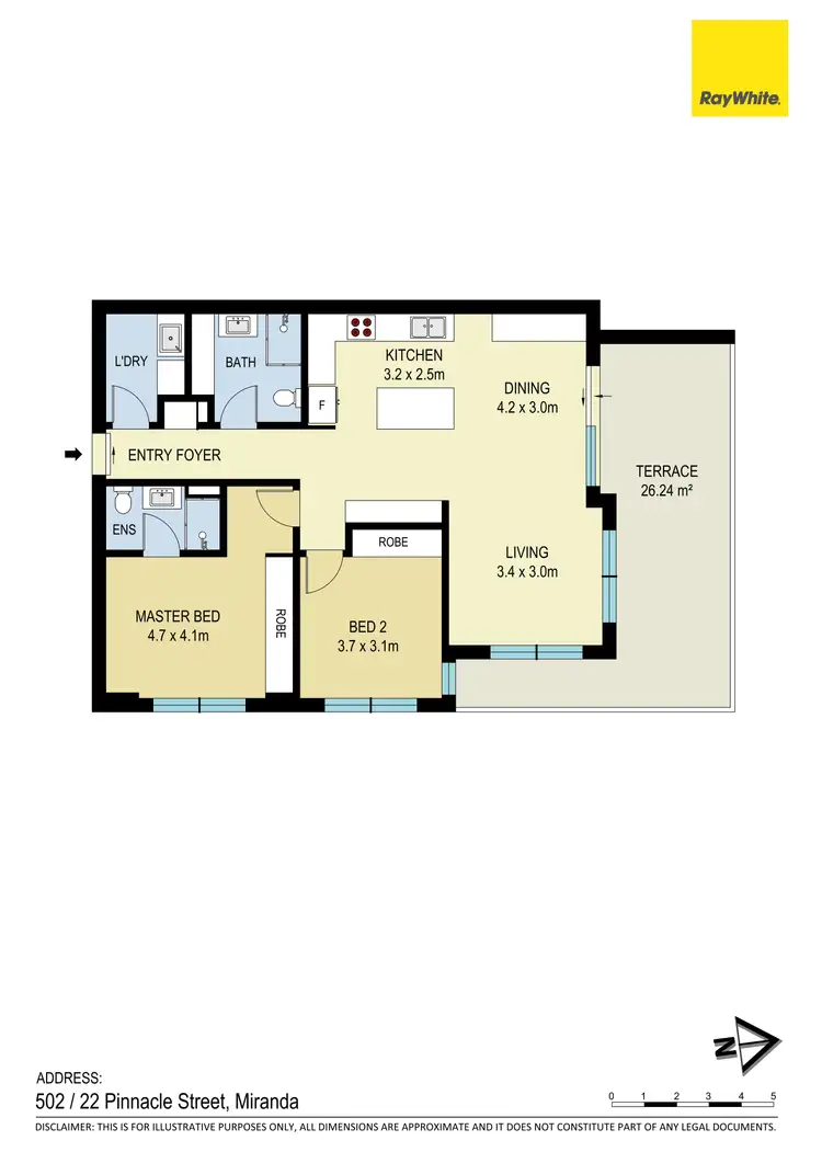 Floorplan of Homely apartment listing, 502/22 Pinnacle Street, Miranda NSW 2228