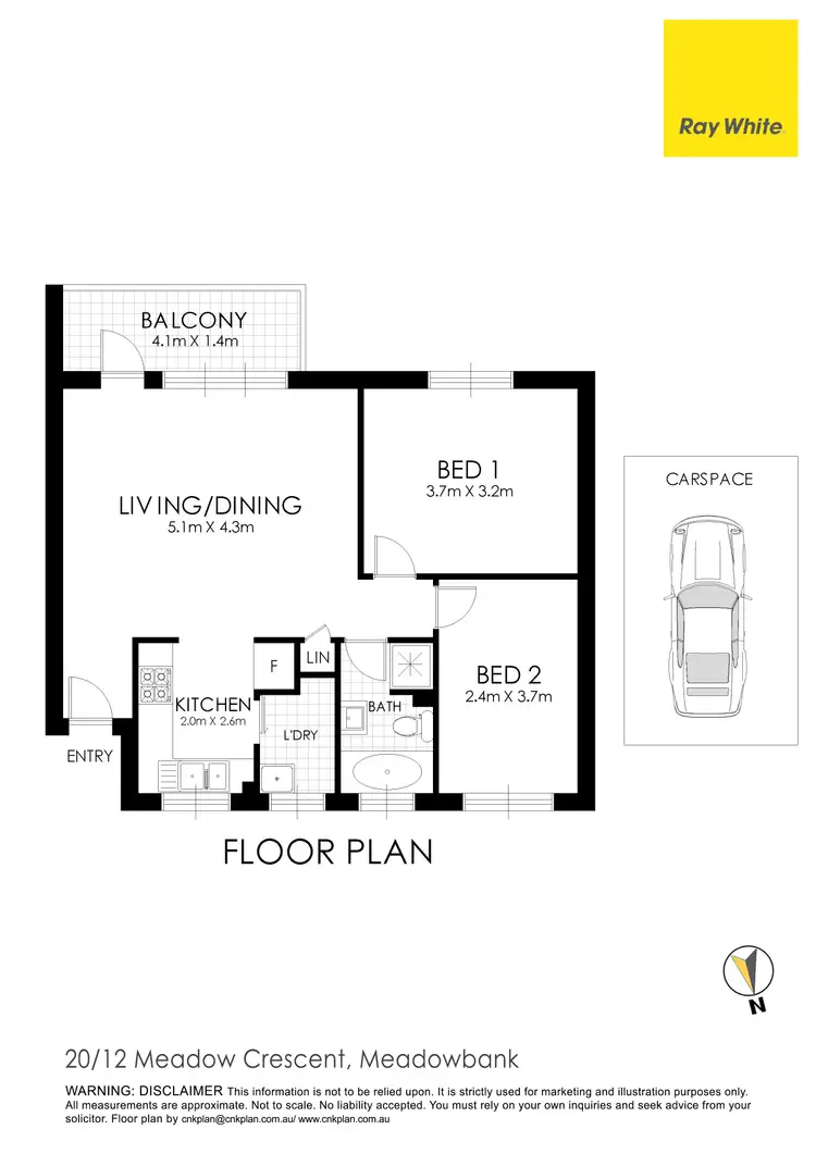 Floorplan of Homely unit listing, 20/12 Meadow Crescent, Meadowbank NSW 2114