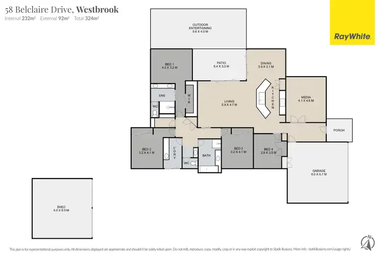 Floorplan of Homely house listing, 58 Belclaire Drive, Westbrook QLD 4350