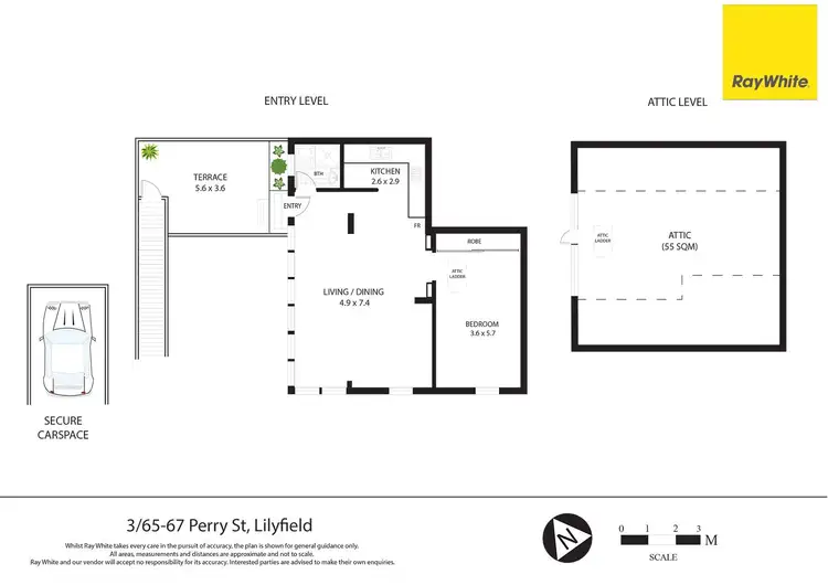 Floorplan of Homely apartment listing, 3/65-67 Perry Street, Lilyfield NSW 2040