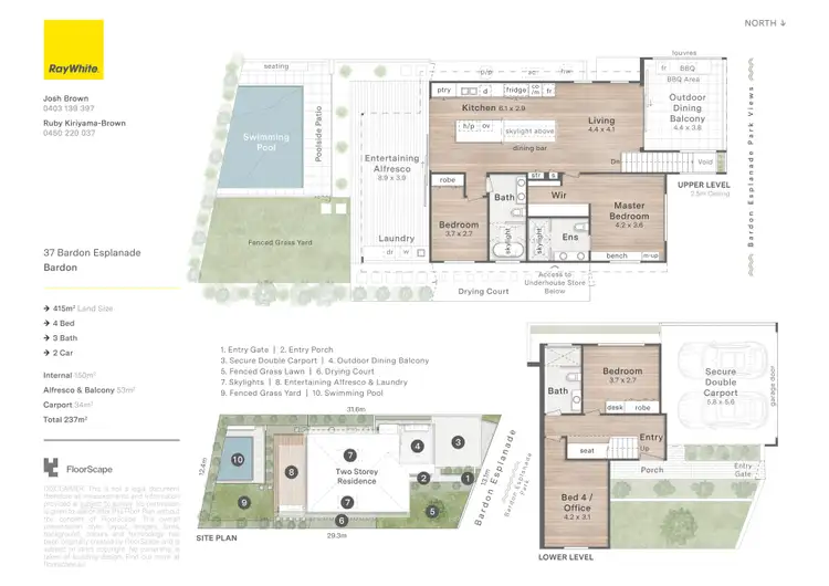 Floorplan of Homely house listing, 37 Bardon Esplanade, Bardon QLD 4065