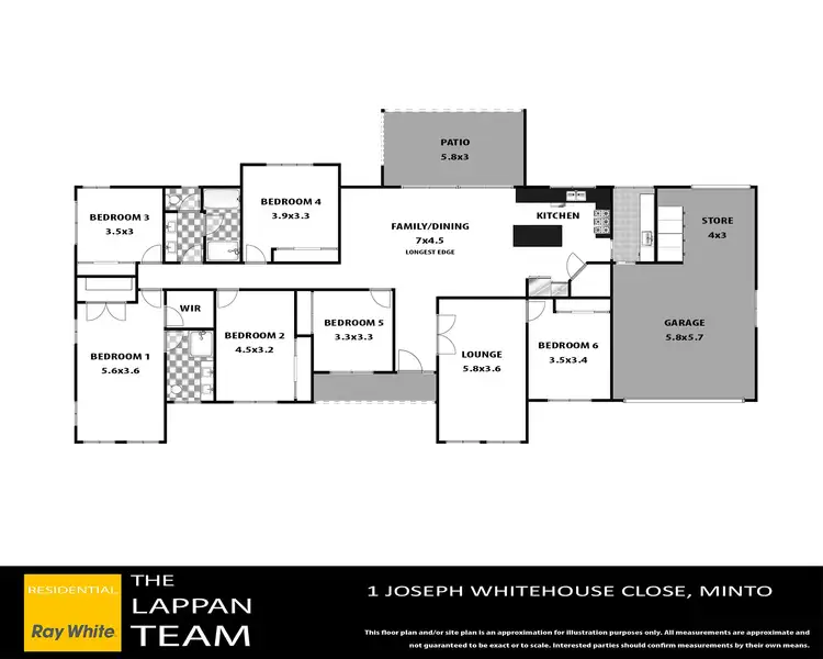 Floorplan of Homely other listing, 1 Joseph Whitehouse Close, Minto NSW 2566